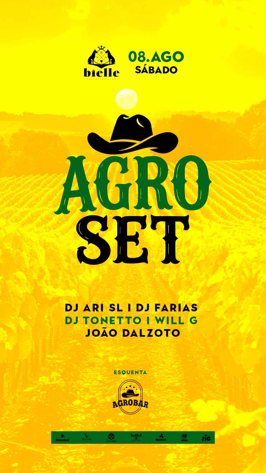 08.08 Sex  AGROSET DJ ARI SL + JOÃO DALZOTO